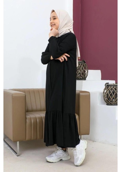 Çocuk Lale Ferace Siyah modelleri