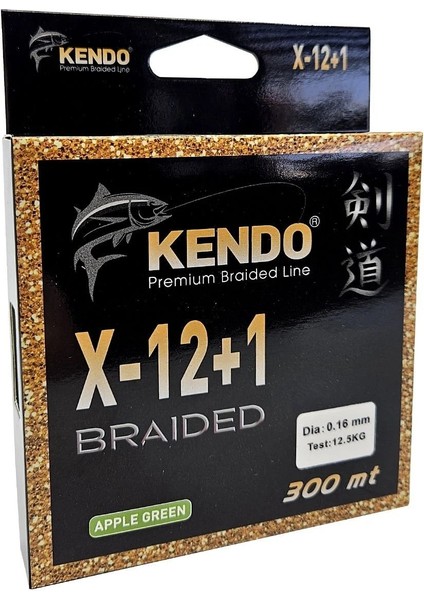 X-12+1 Braided 300M Apple Green Örgü Ip