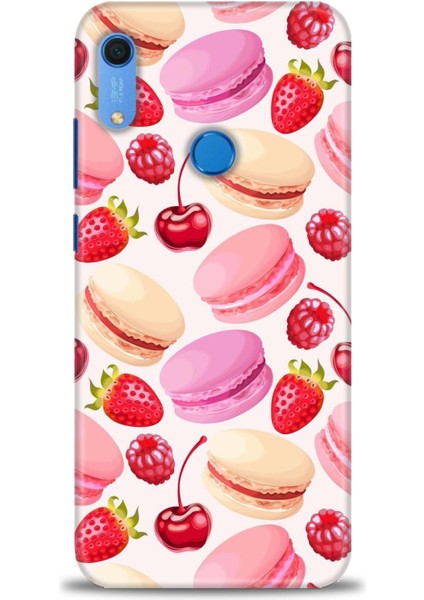Huawei Y6S Kılıf Hd Baskılı - Makaron ve Çilekler