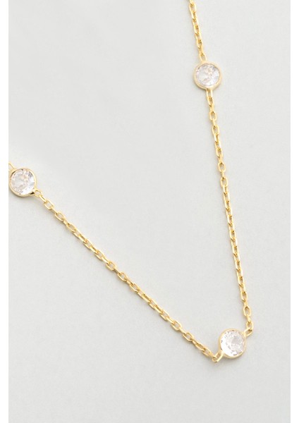 Yuvarlak Kesim 18 Ayar Sarı Altın Kaplama 47 cm Gümüş Kolye indirimleri