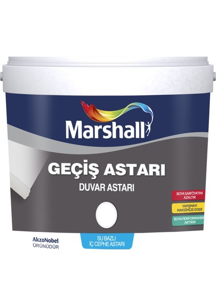 Geçiş Astarı 7.5lt-Yağlı Boyadan Su Bazlı Boyaya Geçiş Sağlar-Çıkmayan Lekeleri Kapatır