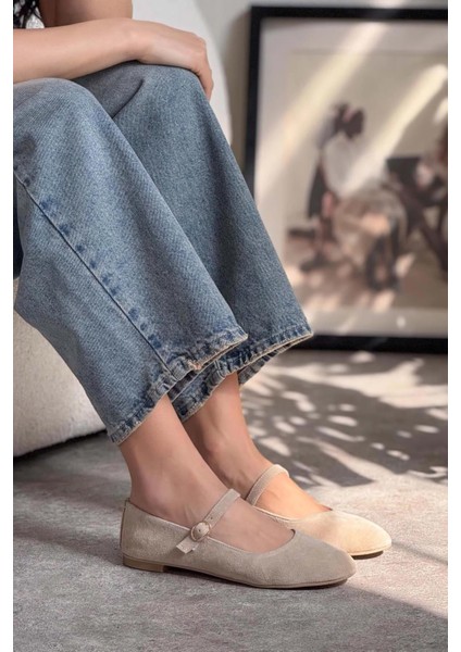 Grace Bilekten Bağlı Deri Süet Kadın Babet Taba fiyatları