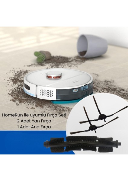 Philips 2000 Serisi XU2100 ile Uyumlu Robot Süpürge Fırça Seti