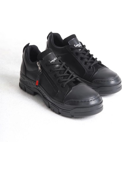 Agatha Bağcıklı Fermuarlı Ortopedik Taban Kadın Sneaker Spor Ayakkabı St - Siyah indirimleri