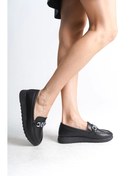 Anna Ortopedik Rahat Taban Toka Detaylı Klasik Kadın Babet Anne Ayakkabısı St - Siyah fırsatları