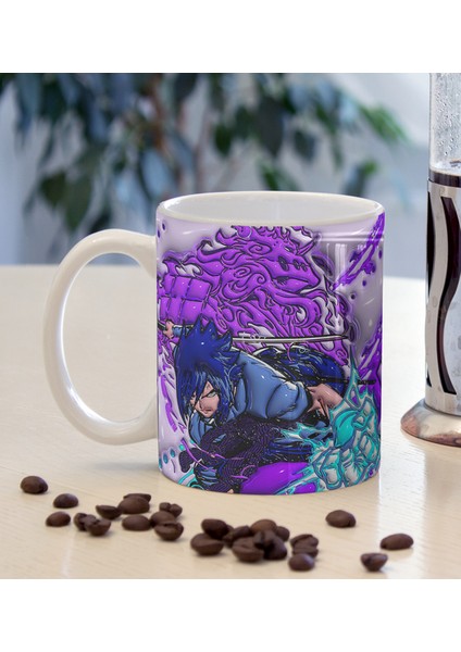 3D Tasarım Sasuke Baskılı Kupa Bardak - 3D Tasarım Kupa Bardak