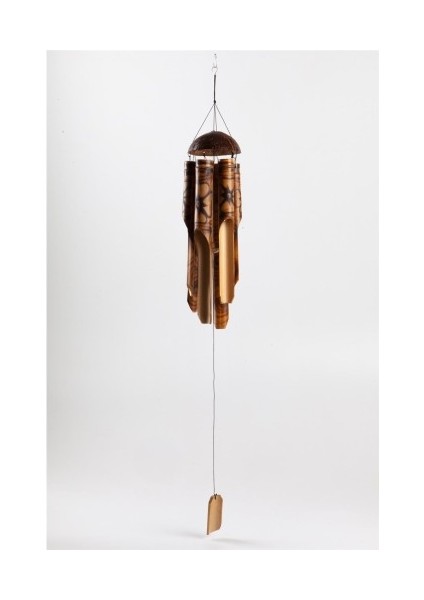 Bambu Coconat Kafalı Rüzgar Çanı 50 cm