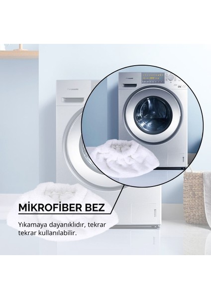 Alf BT-122 Steam Force Multi Buharlı Temizleyici ile Uyumlu Mop Bez Seti