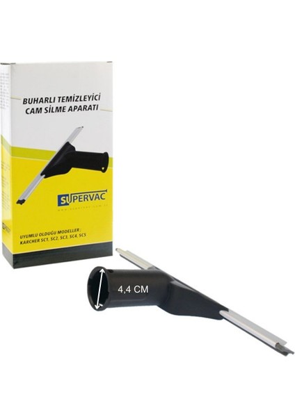 Buharlı Temizleme Makinesi Cam Silme Aparatı Yedek Başlığı 25,5 x 2 cm