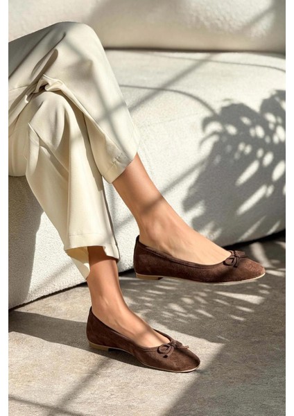 Effie Fiyonklu Deri Süet Kadın Babet Kahve fırsatları