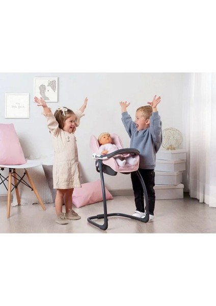 Maxi - Cosi 3 Özellikli Oyuncak Bebek Mama Sandalyesi Pembe Oyuncak Bebek Dahil Değildir