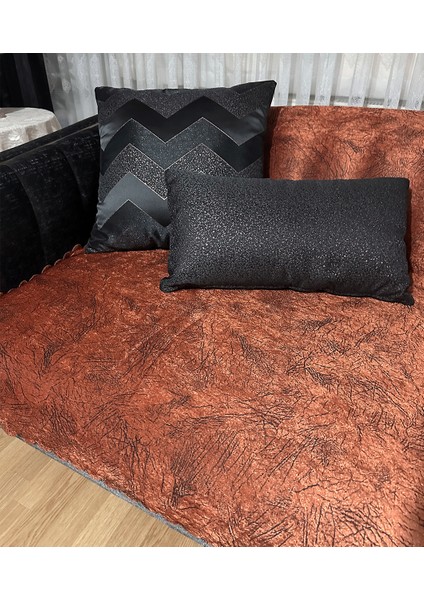 Koltuk Çekyat Örtüsü Kiremit Damar Desenli Kaymaz Taban Süngerli Üst Kumaş Kadife 170 x 210 fiyatları