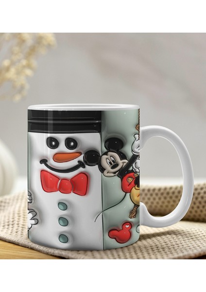 3D Tasarım Mickey Mause Baskılı Kupa Bardak - 3D Tasarım Kupa Bardak