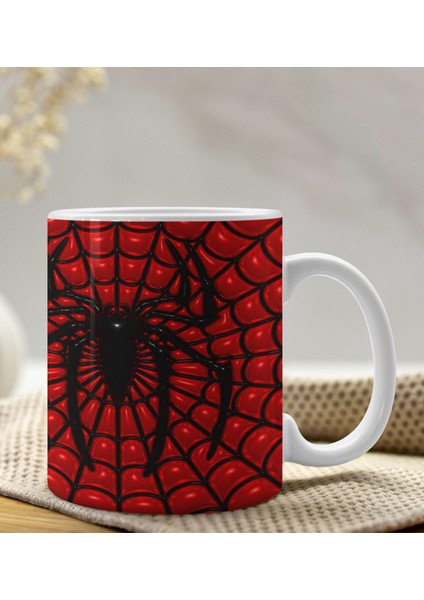 3D Tasarım Spiderman 1 Temalı Baskılı Kupa Bardak - 3D Tasarım Kupa Bardak