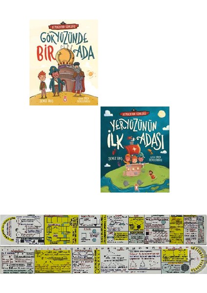 Atmacanın Günlüğü 2 Kitap Set / Gökyüzünde Bir Ada + Yeryüzünün Ilk Adası + Mat. Öğreten Cetvel
