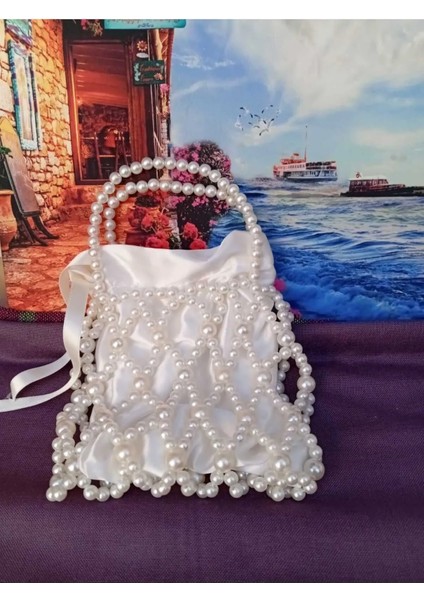Akhasya Inci Boncuklu El Çantası
