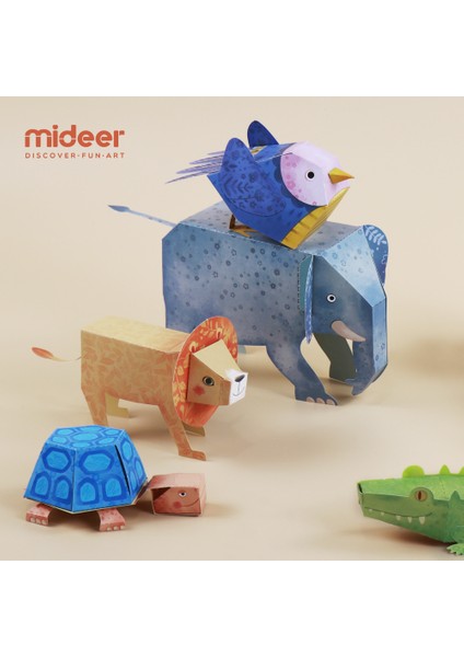 MD4082 Stili Mideer Çocuk El Sanatları Kağıttan 3D Karikatür Hayvan Origami Çocuklar Kendin Yap El Sanatları Öğrenme Eğitici Etkileşimli Oyuncaklar MD4082 (Yurt Dışından) modelleri