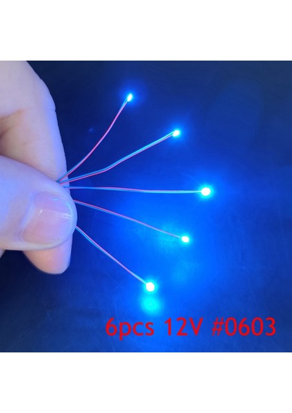 12VBLUE6PCS Tarzı Önceden Kablolu #md LED 30CM Teller Ho N Oo Ölçek Ön Lehimli Mikro Model Tren Demiryolu Uzay Gemisi Gundam Aydınlatma Diorama (Yurt Dışından)