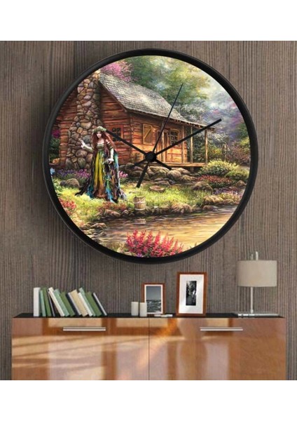 - Dekoratif 3D Baskı Yuvarlak Duvar Saati-22