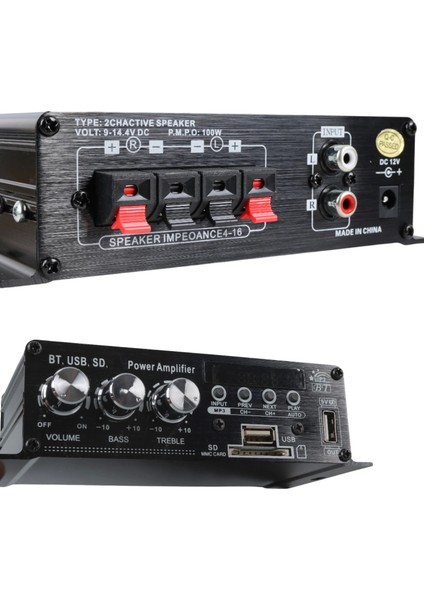 12 Volt 100 Watt Motosiklet Bluetooth Amfi Usb/Sd 2 Kanal Pazarcı - Anfi (154x80x42mm) (4887) modelleri