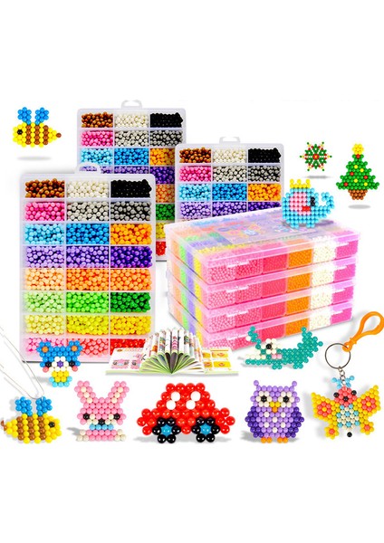 3000 Kutu Stili Sihirli Su Yapışkan Boncuk Oyuncakları Dıy Aquabeads El Yapımı Boncuk Oyuncak Eğitici Bulmaca Çocuklar Hama Aqua Boncuk Kızlar Erkekler Için (Yurt Dışından) fiyatları
