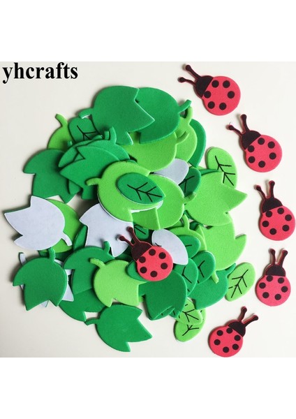 50 Adet Yaprak Stili Satış 1 Çanta Lot.uğur Böceği Yapışkan Köpük Çıkartmaları Bahar Paskalya El Sanatları Erken Öğrenme Eğitici Diy Oyuncaklar Çocuk Odası Dekorasyonu (Yurt Dışından)