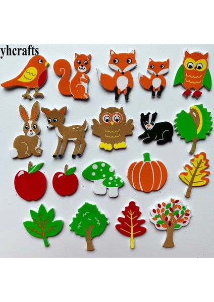 19 Adet Sonbahar Tarzı Satış 1 Çanta Lot.uğur Böceği Yapışkan Köpük Çıkartmaları Bahar Paskalya El Sanatları Erken Öğrenme Eğitici Diy Oyuncaklar Çocuk Odası Dekorasyonu (Yurt Dışından)