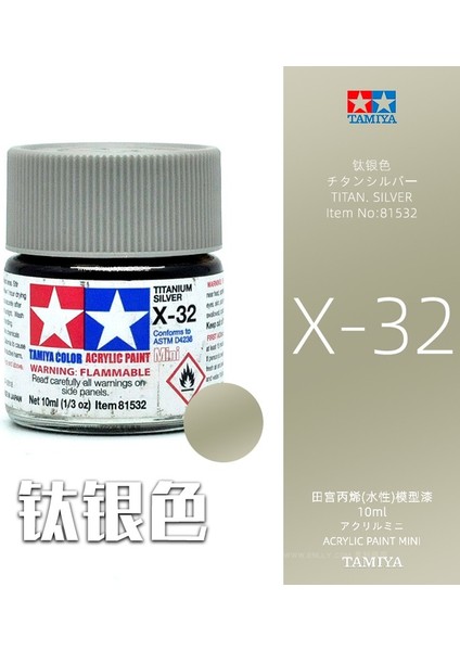 X-32 Stili Tamiya Su Bazlı Propilen Yağ Boya X1-X35 Renkler Montaj Modeli Için Boyama - 10 ml (Yurt Dışından)
