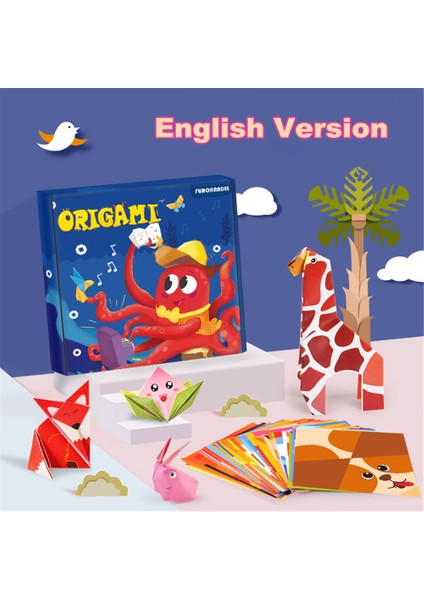 Çocuklar Için 3D Karikatür Origami Kağıt El Sanatları Eğitici Oyuncaklar (Yurt Dışından)