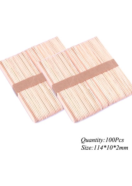 100 Adet Ms 114MM Tarzı Renkli Ahşap Dondurma Çubukları Doğal Ahşap Dondurma Çubukları Çocuklar Için (Yurt Dışından)