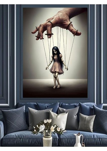 Kukla Kız Dekoratif Kanvas - Mdf Ahşap Tablo modelleri