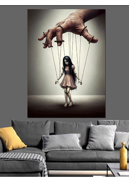Kukla Kız Dekoratif Kanvas - Mdf Ahşap Tablo fırsatları