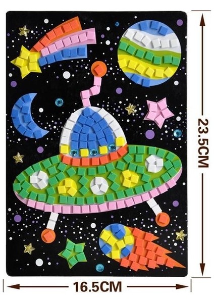 Ufo Tarzı Çocuklar Için Kendin Yap Eva Köpük Sticker Mozaik Bulmaca Çizim Oyuncakları - Karikatür Hayvan Trafik Erken Eğitici Sanat ve El Sanatları (Yurt Dışından)