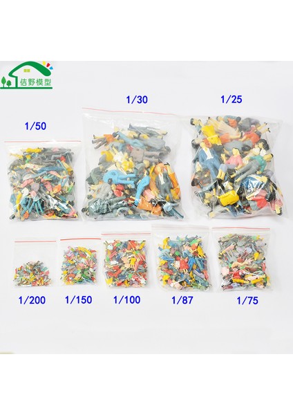 1-100 100 Adet Tarzı Pcslot Mimarlık Bina Minyatür Renkli Insanlar Plastik Tren Demiryolu Manzara Düzenleri Ölçek Model Figürler (Yurt Dışından)