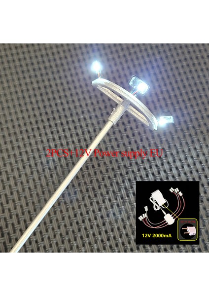 2 Adet 5 Ab Güç Stili 12V Kule Işıkları Model Işık Layout Lambası Tren Bahçe Oyun Alanı Stadyum Üst Gece Lambası (Yurt Dışından)