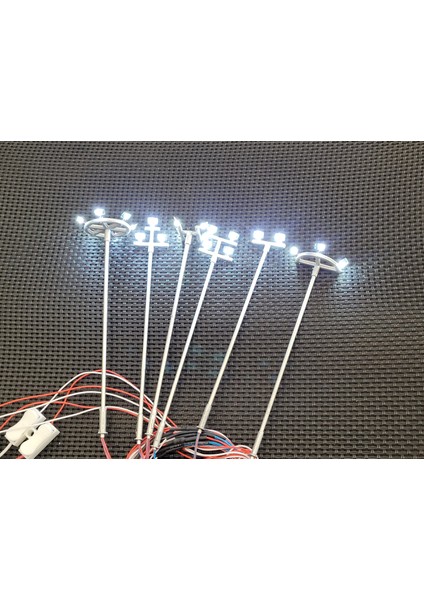 2 Adet 5 Ab Güç Stili 12V Kule Işıkları Model Işık Layout Lambası Tren Bahçe Oyun Alanı Stadyum Üst Gece Lambası (Yurt Dışından)