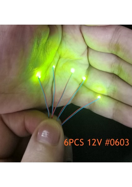 12VSARI YEŞIL6PCS Tarzı Önceden Kablolu #md LED 30CM Teller Ho N Oo Ölçek Ön Lehimli Mikro Model Tren Demiryolu Uzay Gemisi Gundam Aydınlatma Diorama (Yurt Dışından)