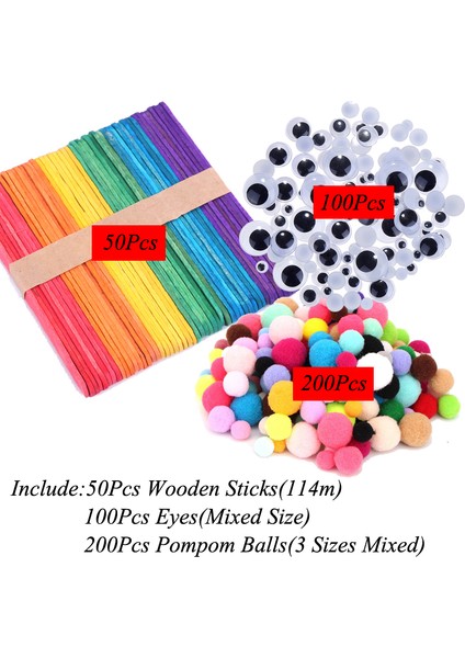 50CS11CM200POM100GÖZ Stili Renkli Ahşap Dondurma Çubukları Doğal Ahşap Dondurma Çubukları Çocuklar Için El Sanatları Sanat Oyuncakları Dondurma Lolipop Kek Aracı Gyh (Yurt Dışından)