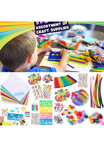 Kumral Tarzı Renkli Telli Temizlik Seti Dondurma Çubuğu Peluş Çubuk Püsküller Sticker Kendin Yap Sanat Malzemeleri Çocuklar Için Montessori Eğitim Oyuncakları (Yurt Dışından) fiyatları