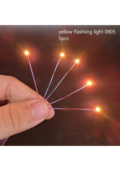 Mavi Stil 5pc Flashing LED Smd V LED Lamba Model Tren Önceden Lehimlenmiş 60CM Bağlantı Kablosu Tren Demiryolu Düzeni Işıklandırma (Yurt Dışından)