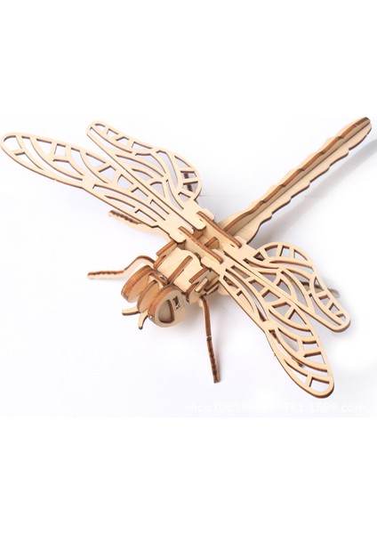 Yusufçuk Stili Çocuklar Için Kendin Yap 3D Ahşap Puzzle Oyuncak Yapboz Böceği Hayvan El Yapımı Montaj Boyalı Oyuncak Eğitici Oyuncak Hediye (Yurt Dışından)