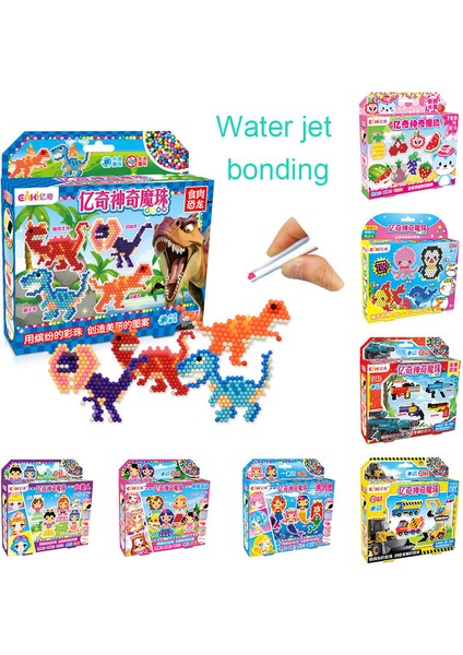 NO.1034 Tarzı Boncuklar Aqua Dıy Bulmacalar 3D Kız Erkek Çocuklar Için Hama Su Seti Kiti Yıldız Okyanus Evcil Hayvanlar Şablonlar Prenses Karakter Parıltı Oyuncak (Yurt Dışından)
