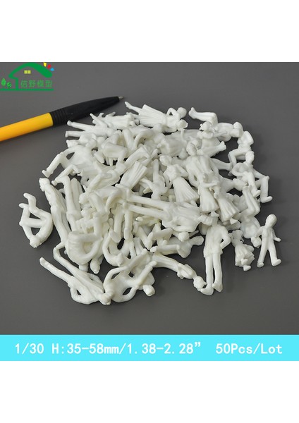 1-30 50 Adet Tarzı Pcslot Plastik Minyatür Figürler Mimari Ölçek Model Malzeme Ho Ölçek Tren Model Diorama Düzeni (Yurt Dışından)