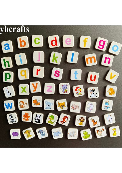 Hayvanlar Buzdolabı Mıknatısı Harfler A-Z Küçük Harf ve Ingilizce Öğretin Kendi Çocuk Diy Eğitim (Yurt Dışından)