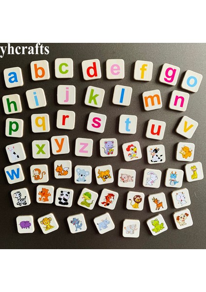 Hayvanlar Buzdolabı Mıknatısı Harfler A-Z Küçük Harf ve Ingilizce Öğretin Kendi Çocuk Diy Eğitim (Yurt Dışından)