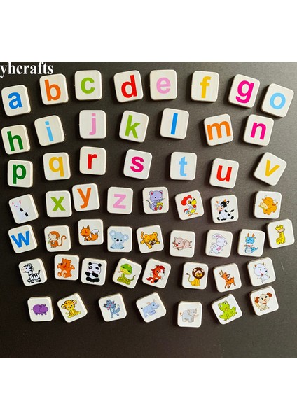 Hayvanlar Buzdolabı Mıknatısı Harfler A-Z Küçük Harf ve Ingilizce Öğretin Kendi Çocuk Diy Eğitim (Yurt Dışından)
