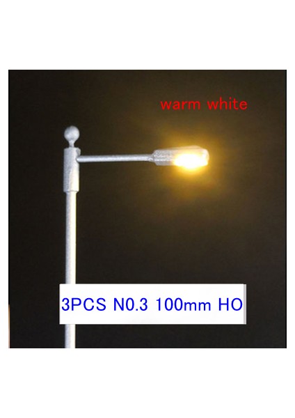 3 Adet N0.3 100MM Nasıl Tarzı 3 Adet Lamba Direği Model Lambalar Ho N Ölçek Tek Iki Başlı LED Işık Tren Demiryolu Sokak Lambaları 12V Bulvar Otoyol Park Düzeni (Yurt Dışından)