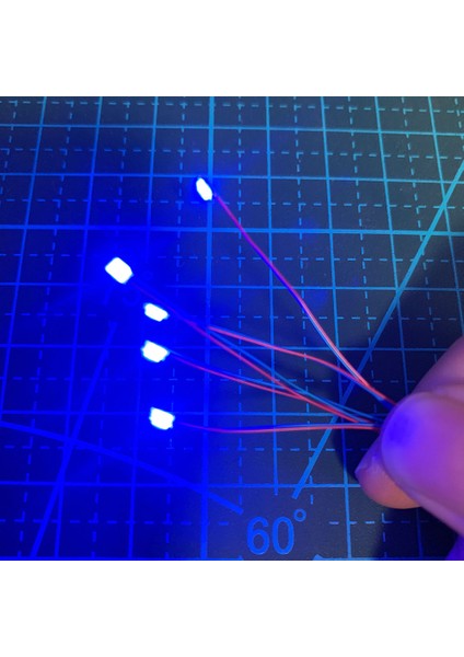 1206 Mavi Stil Tren Demiryolu Manzara Hobisi Model Kiti Işıklandırma Için Kablolu LED Smd V LED Lamba Modelleri Eğitim Öncesi Lehimli Mikro Litz (Yurt Dışından)