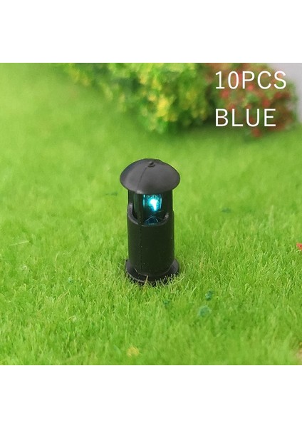 BLUE10PCS Tarzı Bahçe Lambası Modeli Işık Bahçe Aydınlatma Kendin Yap Kum Masası Manzara Mini Dioramalar Çim Bahçe Lambası Oyuncak Ev Dekorasyonu (Yurt Dışından)