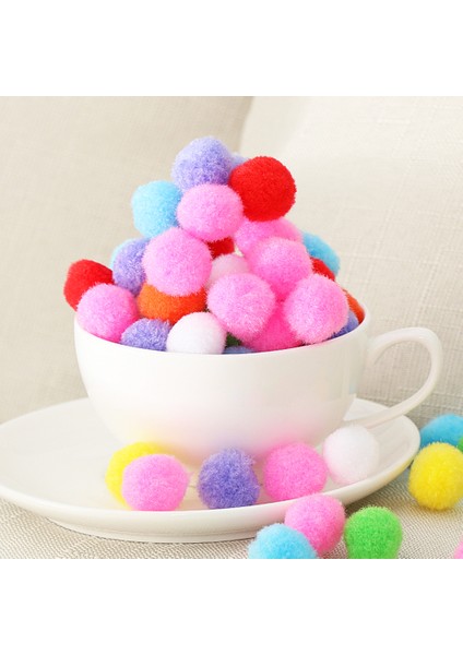 10 mm Tarzı Sevimli Mini Tüylü Yumuşak Pom Pom Püsküller Çocuk Oyuncakları Dıy El Yapımı Yaratıcı Oyuncaklar - Turkish (Yurt Dışından)